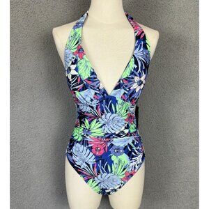 Tommy Hilfiger Women's Tummy-Control Halter One-Piece Swimsuit Multi 4 NWT's.